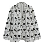 Ace Playing Cards Pattern Print Men's Blazer
