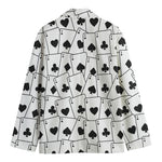 Ace Playing Cards Pattern Print Men's Blazer