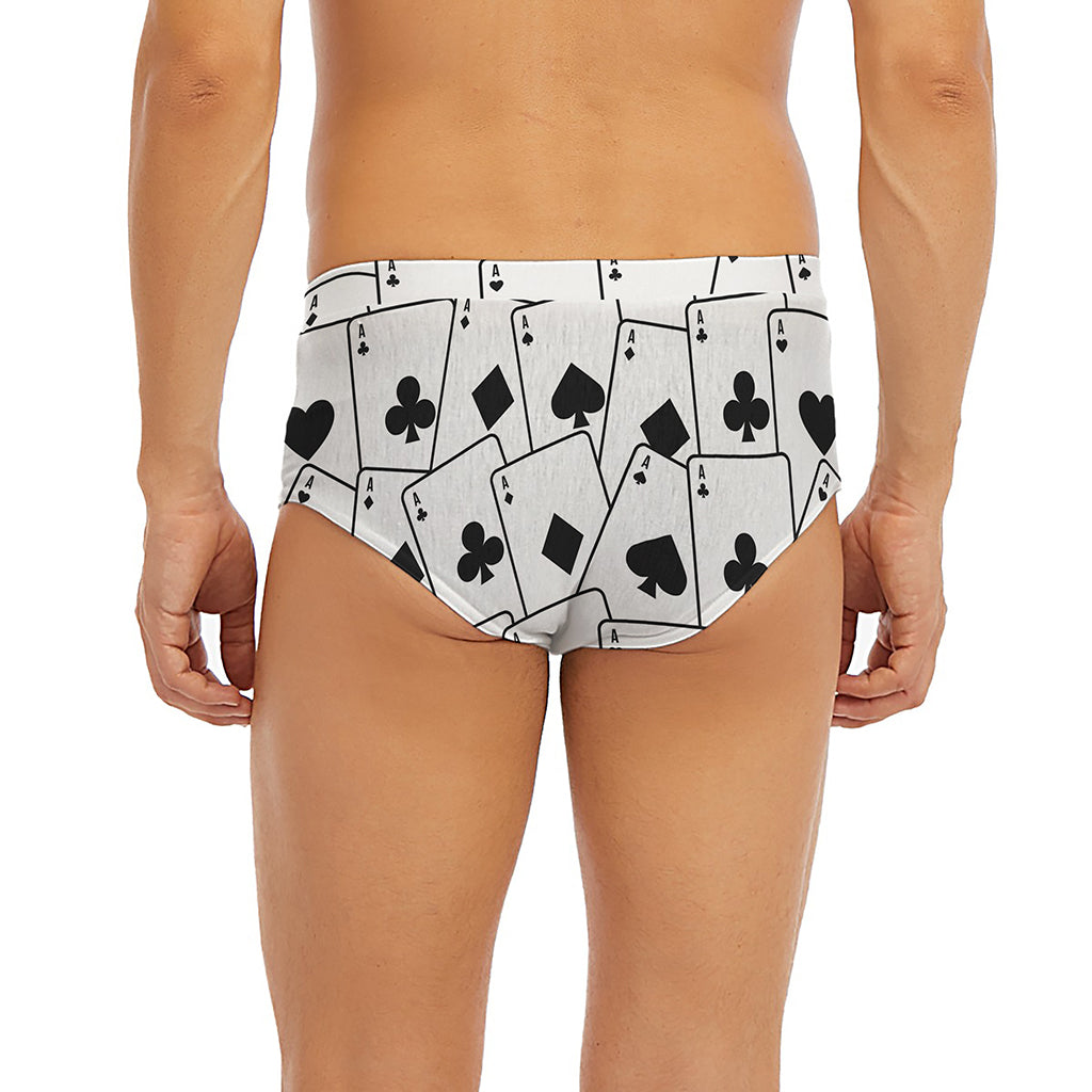 Ace Playing Cards Pattern Print Men's Briefs