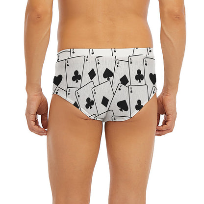 Ace Playing Cards Pattern Print Men's Briefs