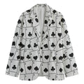 Ace Playing Cards Pattern Print Men's Cotton Blazer
