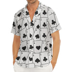 Ace Playing Cards Pattern Print Men's Deep V-Neck Shirt