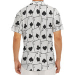 Ace Playing Cards Pattern Print Men's Deep V-Neck Shirt