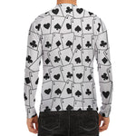 Ace Playing Cards Pattern Print Men's Long Sleeve Rash Guard