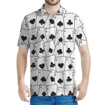 Ace Playing Cards Pattern Print Men's Polo Shirt