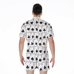 Ace Playing Cards Pattern Print Men's Rompers
