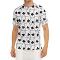 Ace Playing Cards Pattern Print Men's Short Sleeve Rash Guard