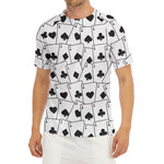 Ace Playing Cards Pattern Print Men's Short Sleeve Rash Guard