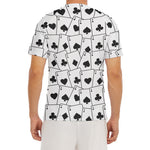 Ace Playing Cards Pattern Print Men's Short Sleeve Rash Guard