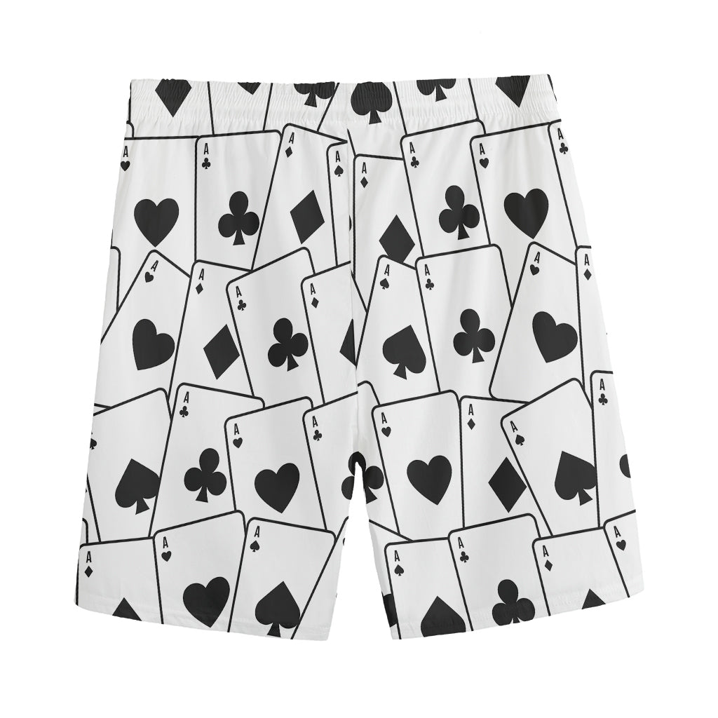 Ace Playing Cards Pattern Print Men's Sports Shorts