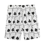Ace Playing Cards Pattern Print Men's Sports Shorts