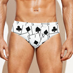 Ace Playing Cards Pattern Print Men's Swim Briefs