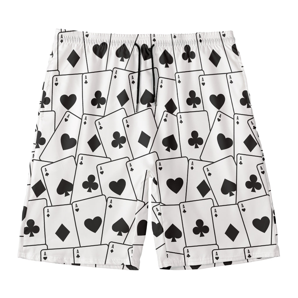 Ace Playing Cards Pattern Print Men's Swim Trunks