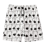 Ace Playing Cards Pattern Print Men's Swim Trunks