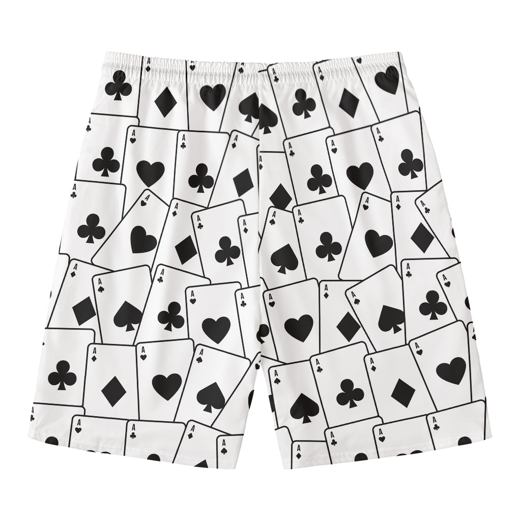 Ace Playing Cards Pattern Print Men's Swim Trunks