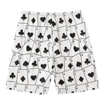Ace Playing Cards Pattern Print Men's Swim Trunks