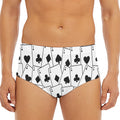 Ace Playing Cards Pattern Print Men's Triangle Swim Briefs