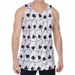 Ace Playing Cards Pattern Print Men's Velvet Tank Top