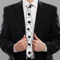 Ace Playing Cards Pattern Print Necktie
