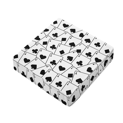 Ace Playing Cards Pattern Print Outdoor Seat Cushion Cover