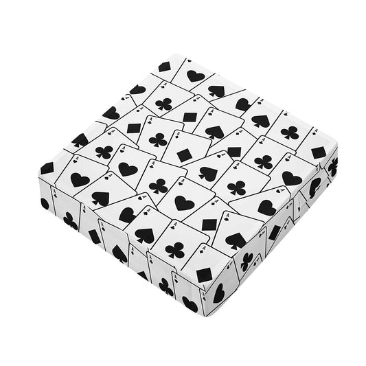 Ace Playing Cards Pattern Print Outdoor Seat Cushion Cover