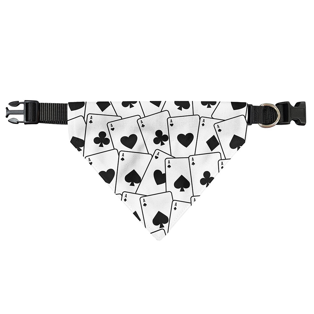 Ace Playing Cards Pattern Print Over The Collar Dog Bandana