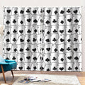 Ace Playing Cards Pattern Print Pencil Pleat Curtains