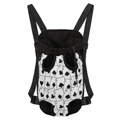 Ace Playing Cards Pattern Print Pet Carrier Backpack