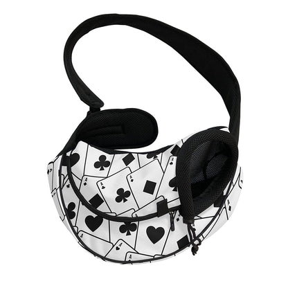 Ace Playing Cards Pattern Print Pet Sling Carrier