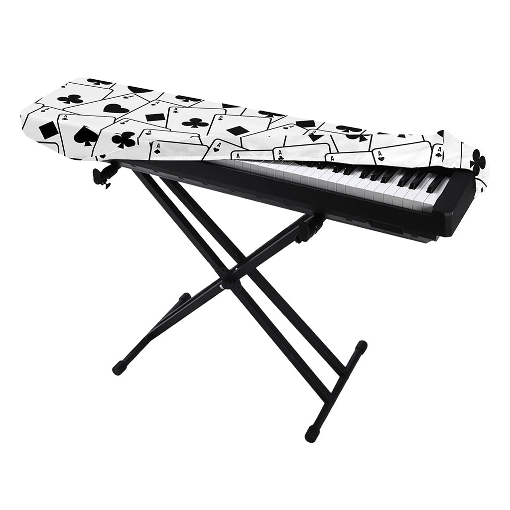 Ace Playing Cards Pattern Print Piano Keyboard Cover