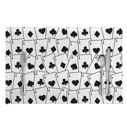 Ace Playing Cards Pattern Print Placemat
