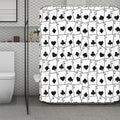 Ace Playing Cards Pattern Print Polyester Shower Curtain