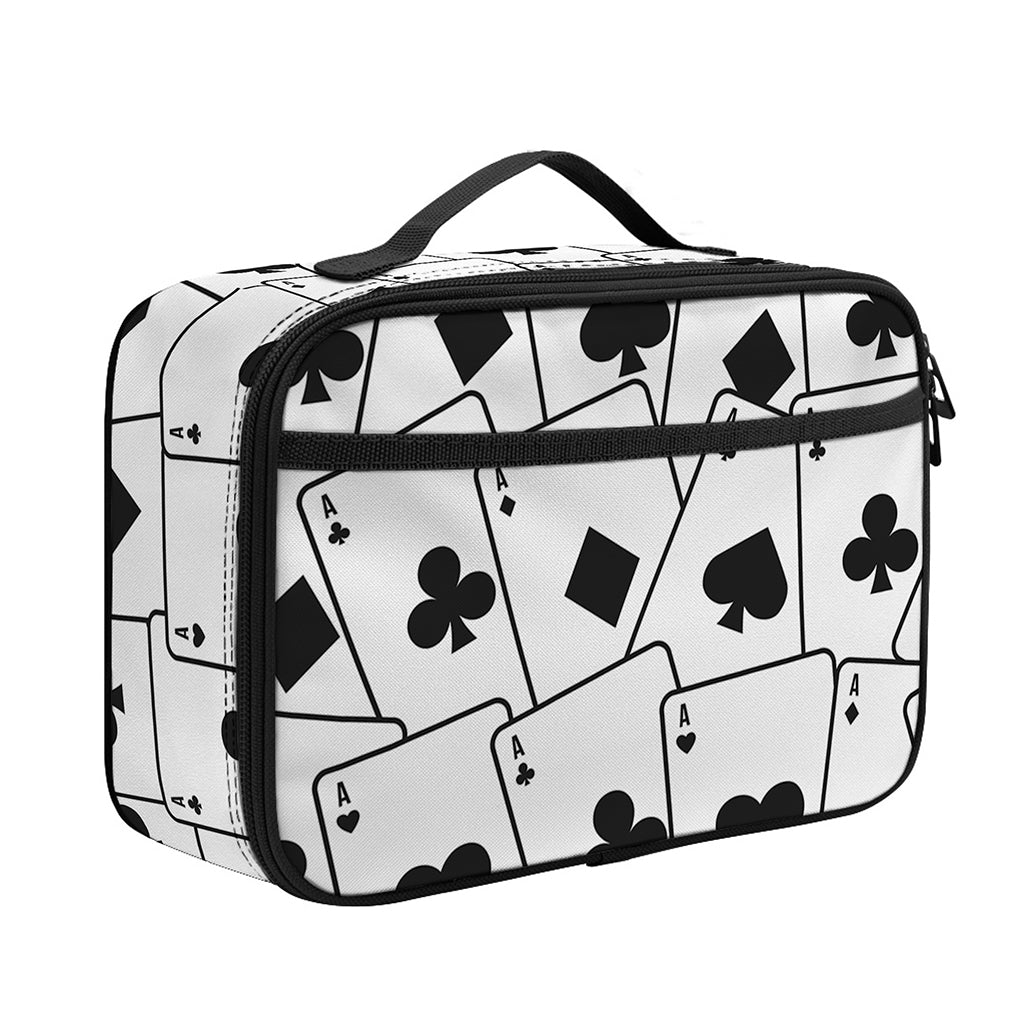 Ace Playing Cards Pattern Print Portable Lunch Bag