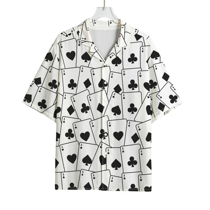 Ace Playing Cards Pattern Print Rayon Hawaiian Shirt