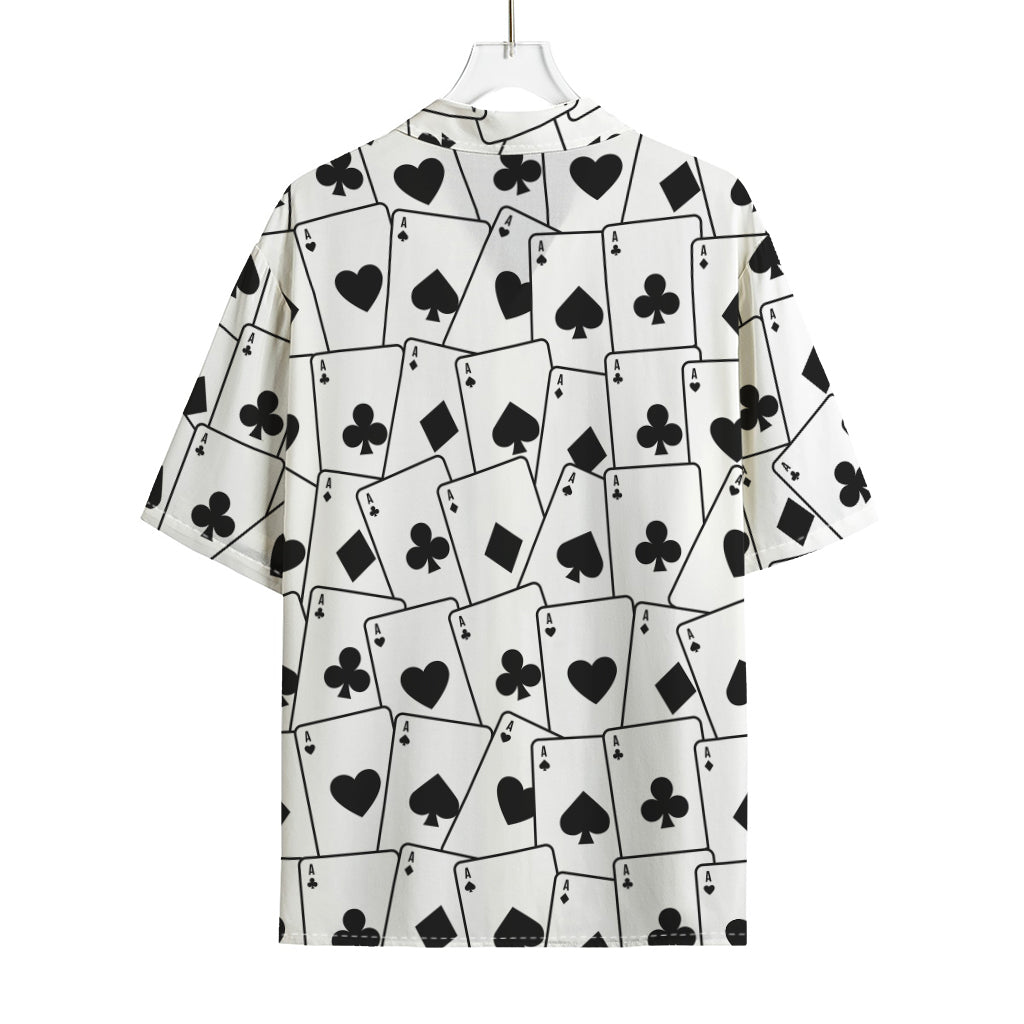 Ace Playing Cards Pattern Print Rayon Hawaiian Shirt