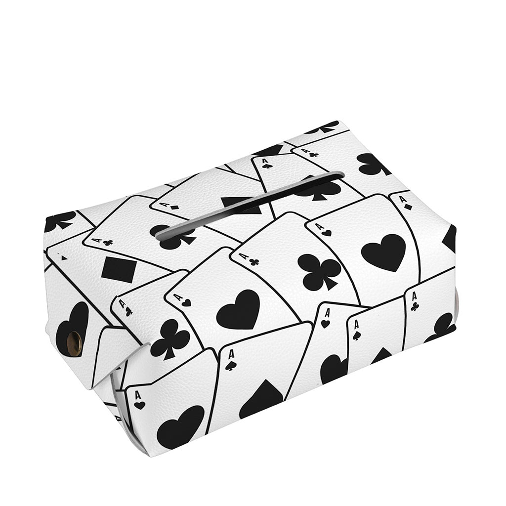 Ace Playing Cards Pattern Print Rectangle Tissue Box Cover