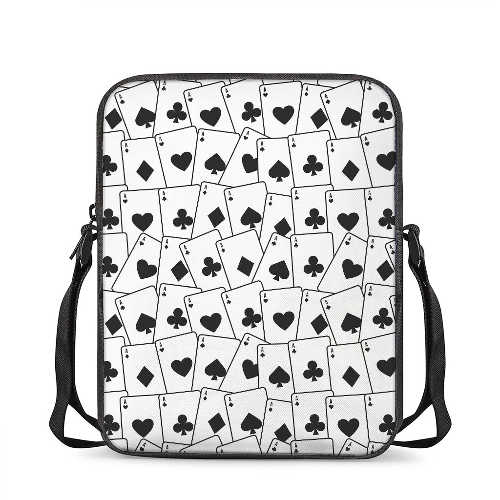 Ace Playing Cards Pattern Print Rectangular Crossbody Bag