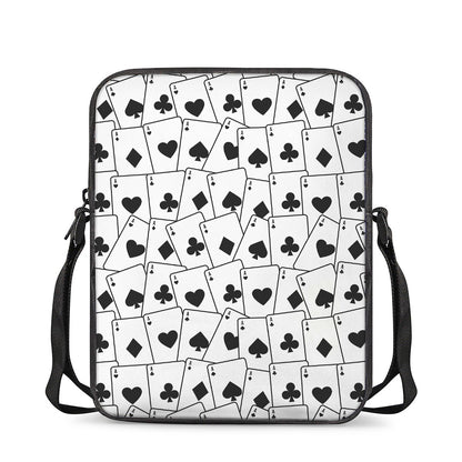 Ace Playing Cards Pattern Print Rectangular Crossbody Bag