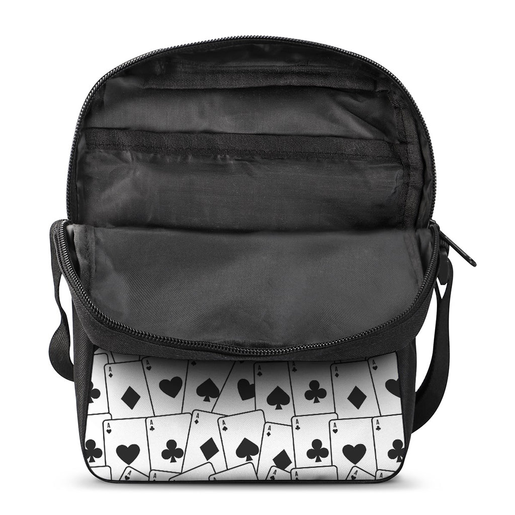 Ace Playing Cards Pattern Print Rectangular Crossbody Bag