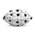 Ace Playing Cards Pattern Print Rugby Ball