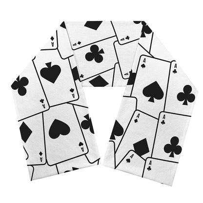 Ace Playing Cards Pattern Print Scarf