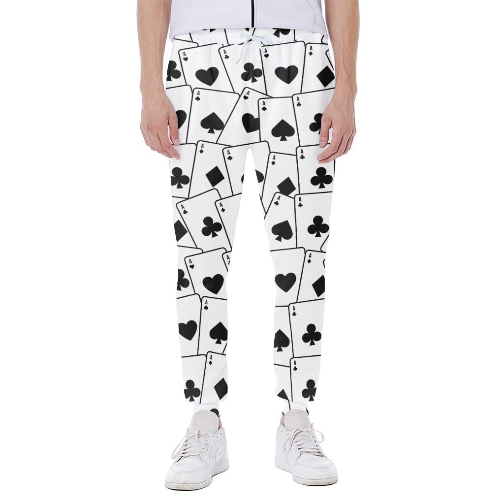 Ace Playing Cards Pattern Print Scuba Joggers