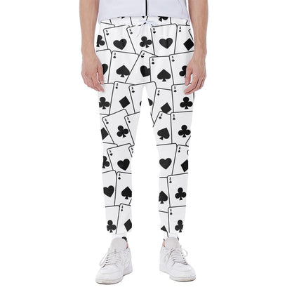 Ace Playing Cards Pattern Print Scuba Joggers