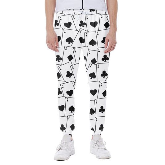 Ace Playing Cards Pattern Print Scuba Joggers