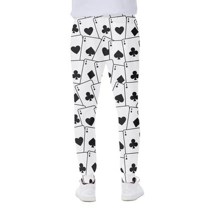Ace Playing Cards Pattern Print Scuba Joggers
