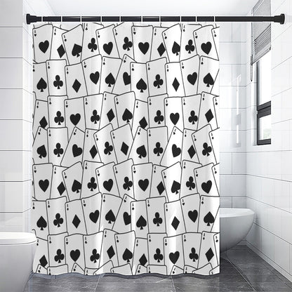 Ace Playing Cards Pattern Print Shower Curtain