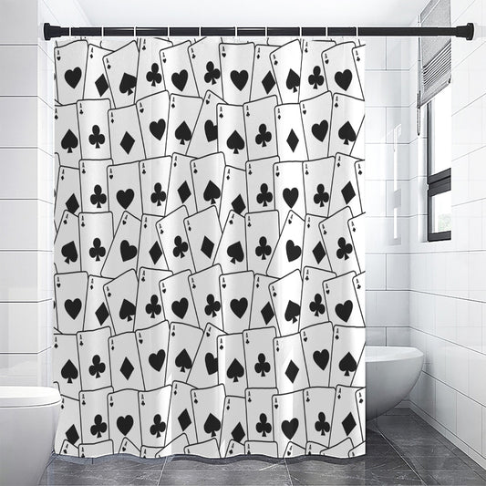 Ace Playing Cards Pattern Print Shower Curtain