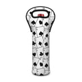 Ace Playing Cards Pattern Print Single Neoprene Wine Tote