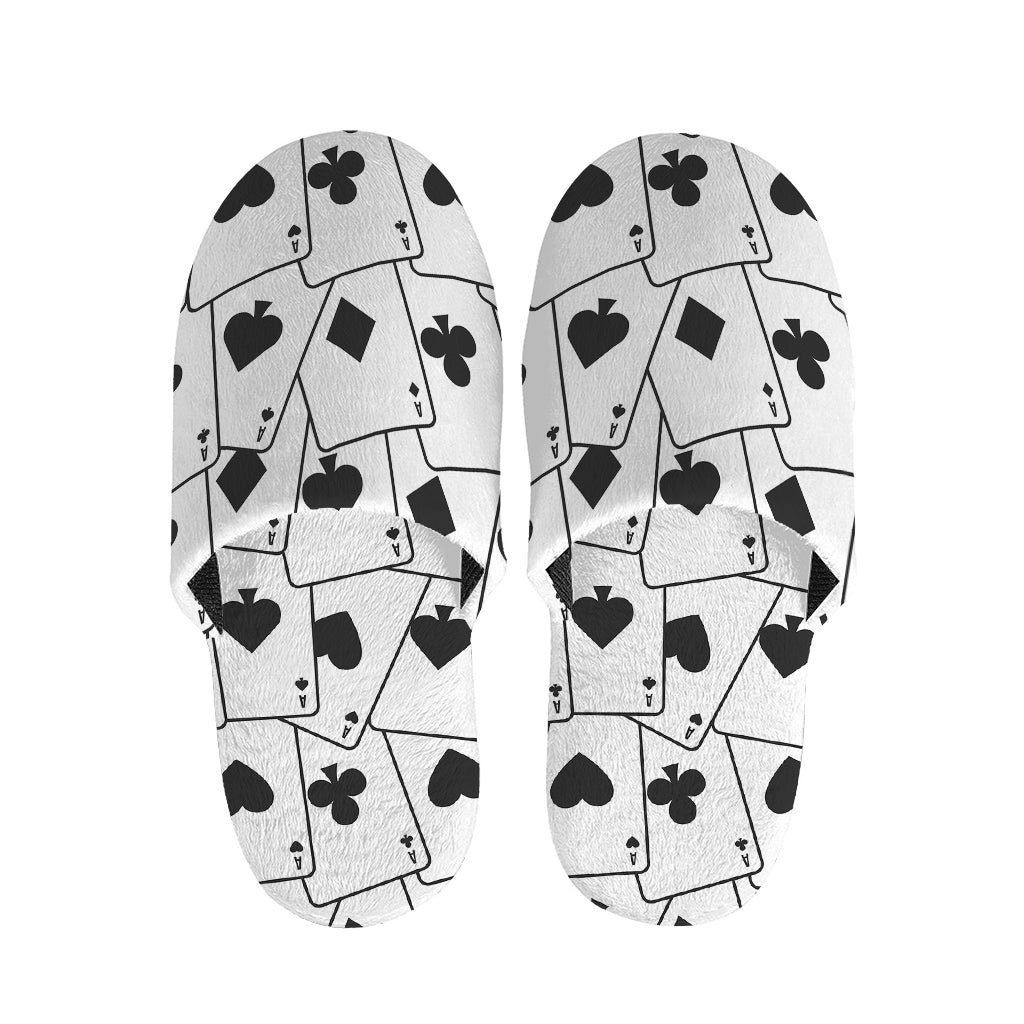 Ace Playing Cards Pattern Print Slippers