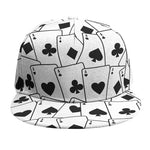 Ace Playing Cards Pattern Print Snapback Cap